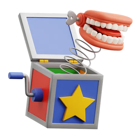 Caja sorpresa de juguete para dentaduras postizas  3D Icon
