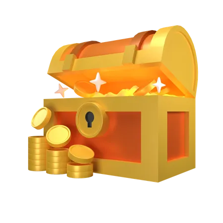 Caja de tesoros  3D Icon