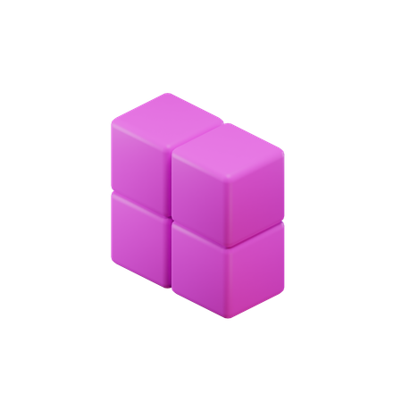 Bloque de tetris caja  3D Icon