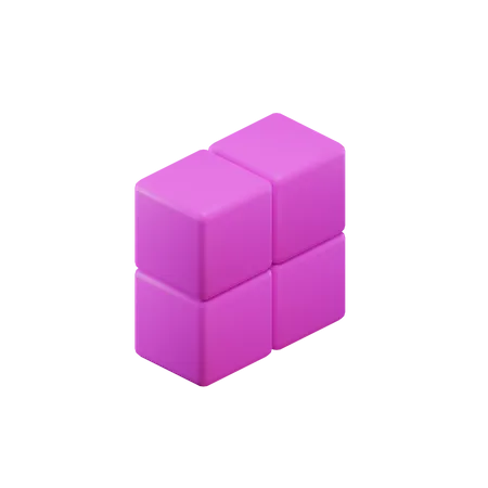 Bloque de tetris caja  3D Icon
