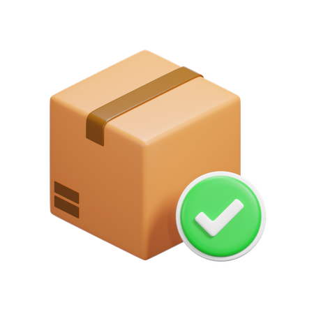 Caja verificada  3D Icon