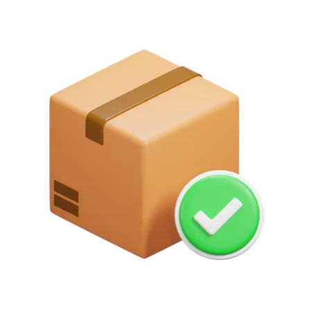 Caja verificada  3D Icon