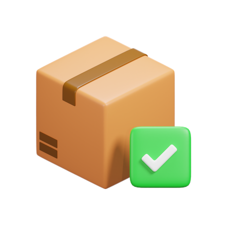 Caja verificada  3D Icon