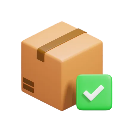 Caja verificada  3D Icon