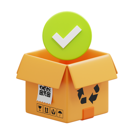 Caja verificada  3D Icon