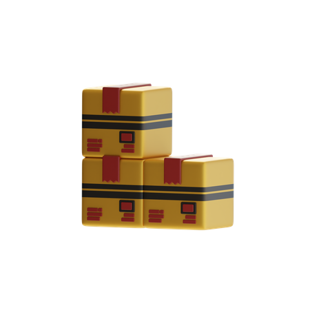 Cajas apiladas  3D Icon