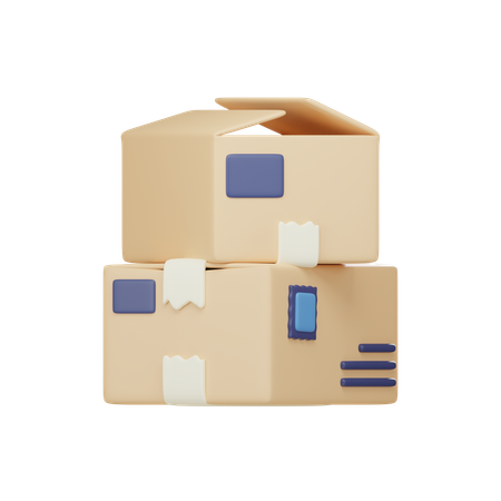 Cajas de cartón  3D Icon