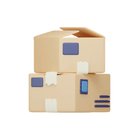 Cajas de cartón  3D Icon