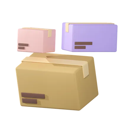 Cajas de cartón  3D Illustration