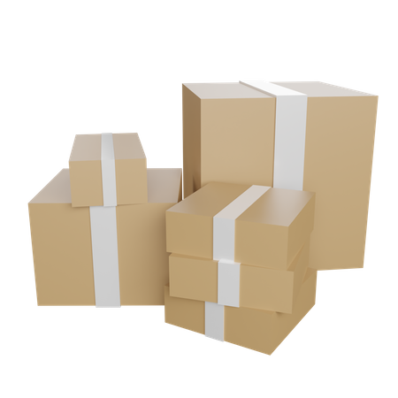 Cajas de entrega  3D Illustration