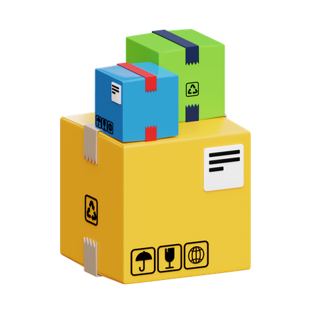 Cajas de paquetes  3D Icon