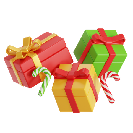 Cajas de regalo de navidad  3D Icon