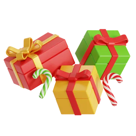 Cajas de regalo de navidad  3D Icon