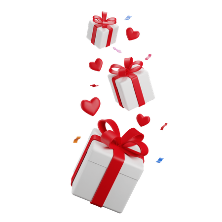 Cajas de regalo de san valentin  3D Icon