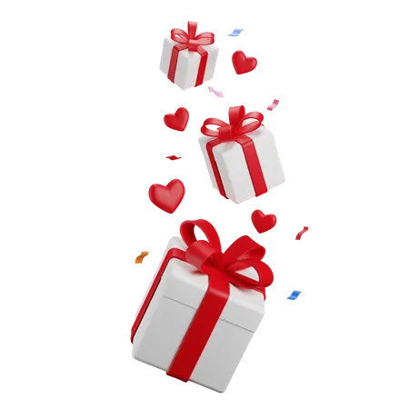 Cajas de regalo de san valentin  3D Icon