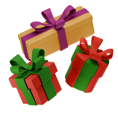 Cajas de regalo de Navidad  3D Icon