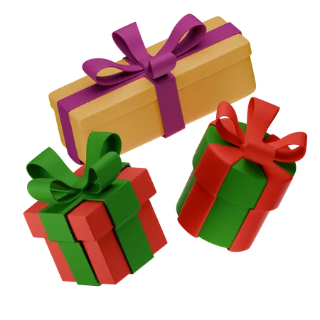 Cajas de regalo de Navidad  3D Icon