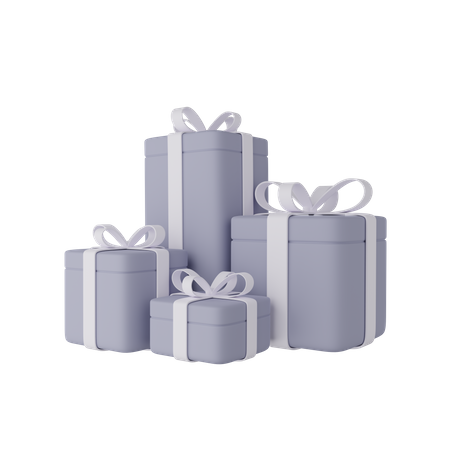 Cajas de regalo de santa  3D Icon