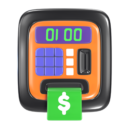 Cajero automático  3D Icon