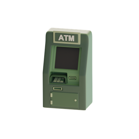 Cajero automático  3D Icon
