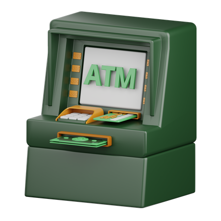 Cajero automático  3D Icon