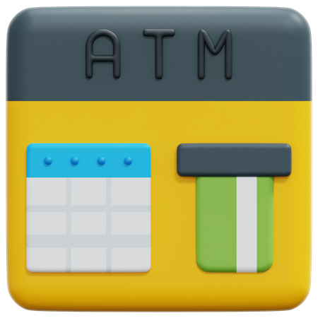 Cajero automático  3D Icon