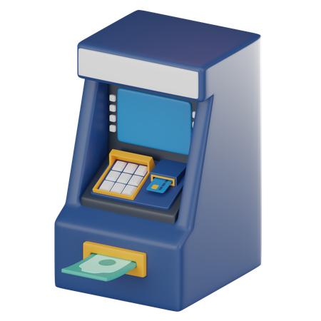 Cajero automático  3D Icon