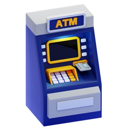 Cajero automático  3D Icon