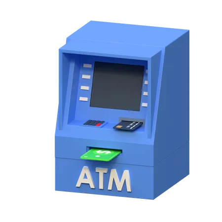 Cajero Automatico Cajero Automatico Icono De Finanzas Bancarias Ilustracion 3 D 3D Icon