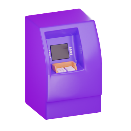 Cajero automático  3D Icon