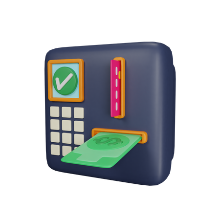 Cajero automático  3D Icon