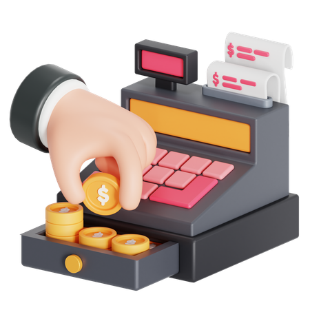 Dinero de cajero  3D Icon