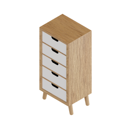 Cajón de madera  3D Illustration