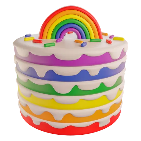 Pride Cake 3 D Illustration Icon 3D Icon