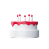 3d birthday cake symbol