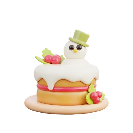 3 D Christmas Dessert Cake 3D Icon