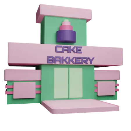 Cake Building 3D Icon