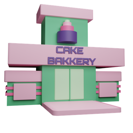 Cake Building  3D Icon