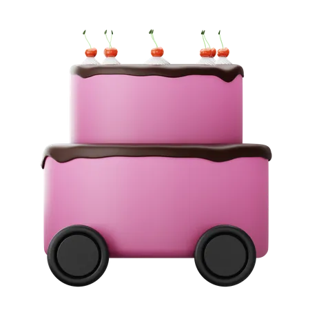 Cake Delivery  3D Icon