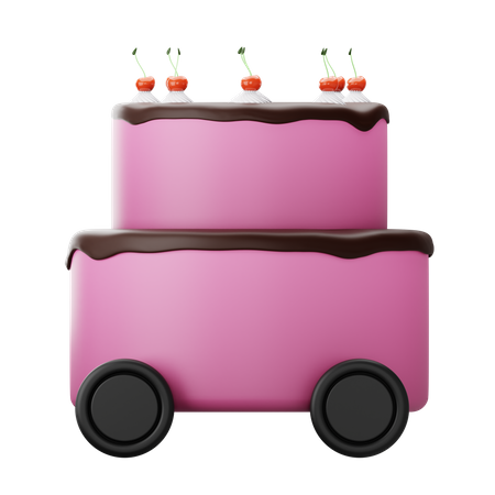 Cake Delivery  3D Icon