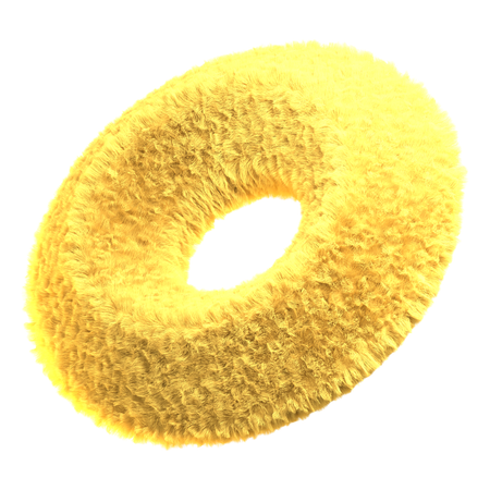 Cake Donut With Sprinkles  3D Icon