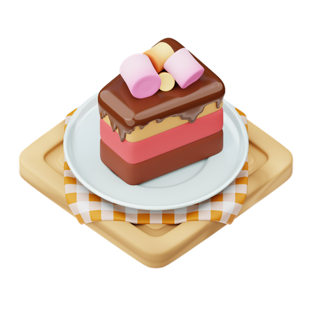 Cake Marshmallows  3D Icon