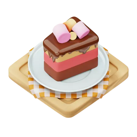 Cake Marshmallows  3D Icon