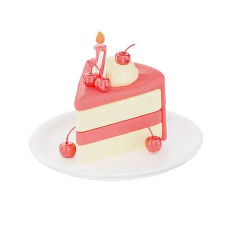ケーキのピース  3D Icon