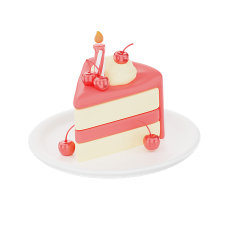 Cake Piece  3D Icon