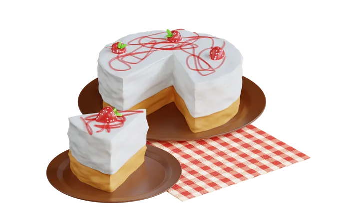 Cake Piece  3D Icon