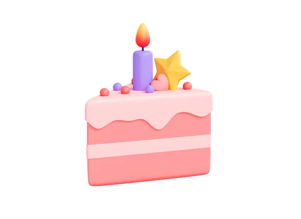 Cake Piece 3D Icon
