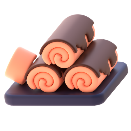 Cake Roll  3D Icon