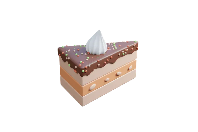 Cake Slice  3D Icon