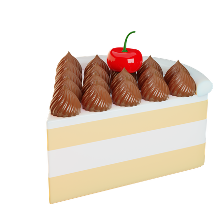 Cake Slice  3D Illustration